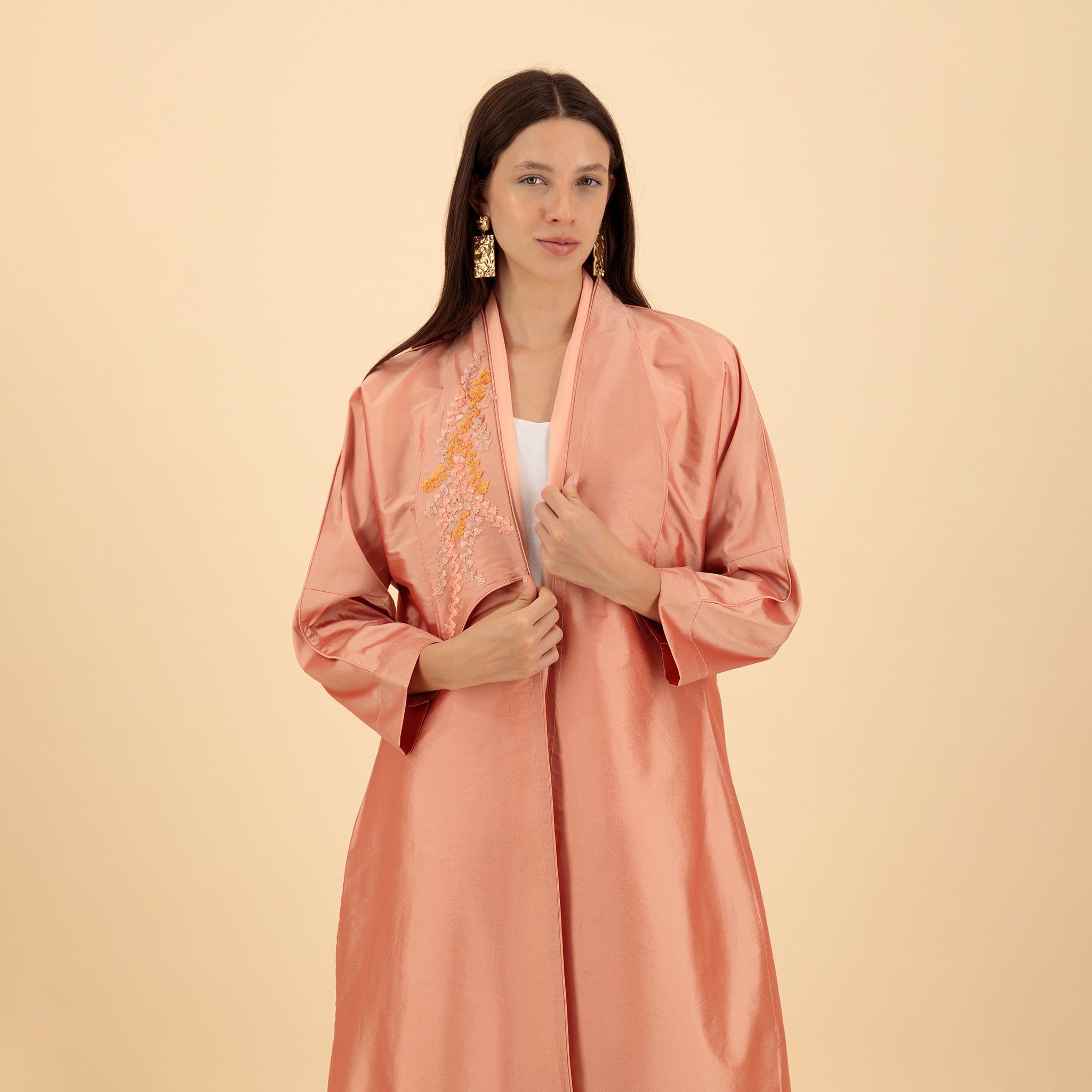 Taupe Panelled Draped