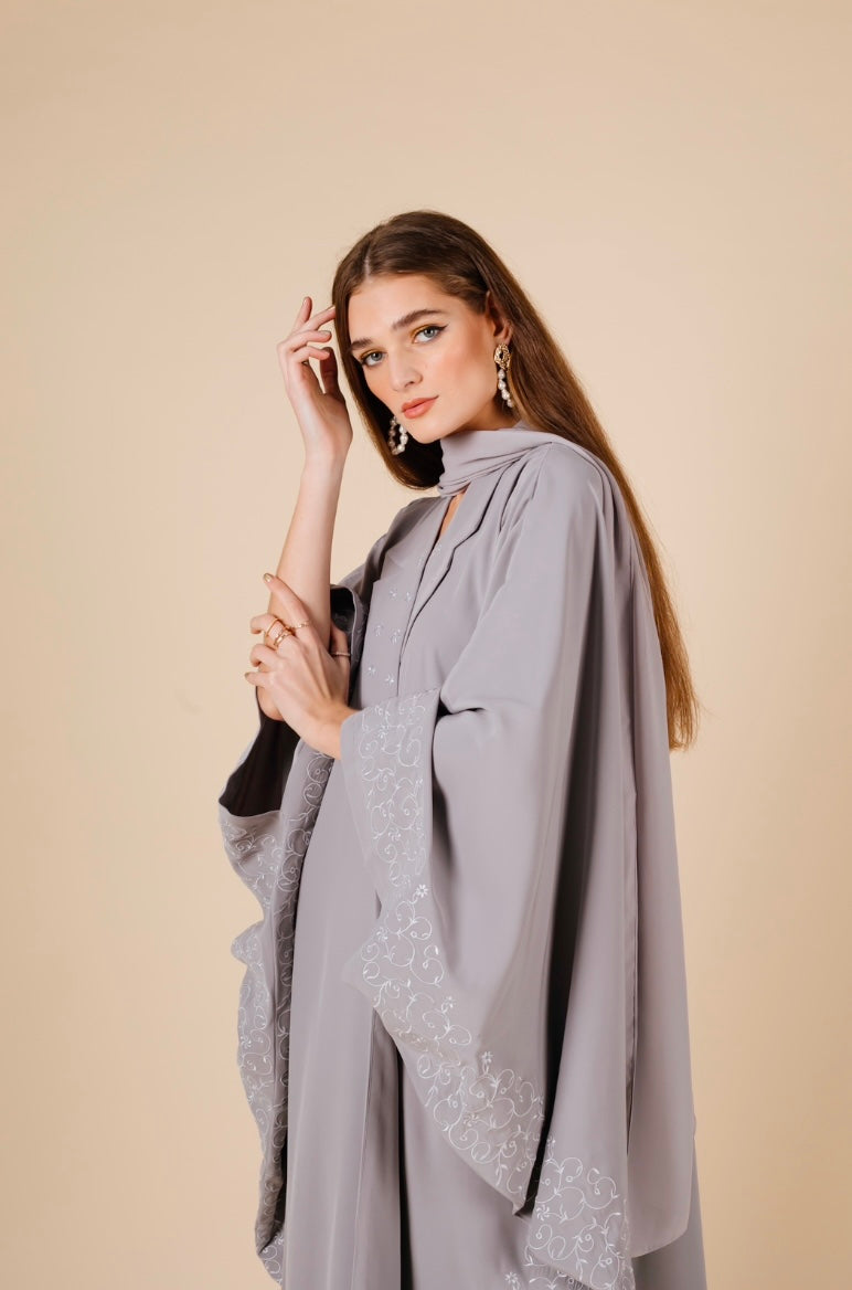 Ash Drape Embroidered