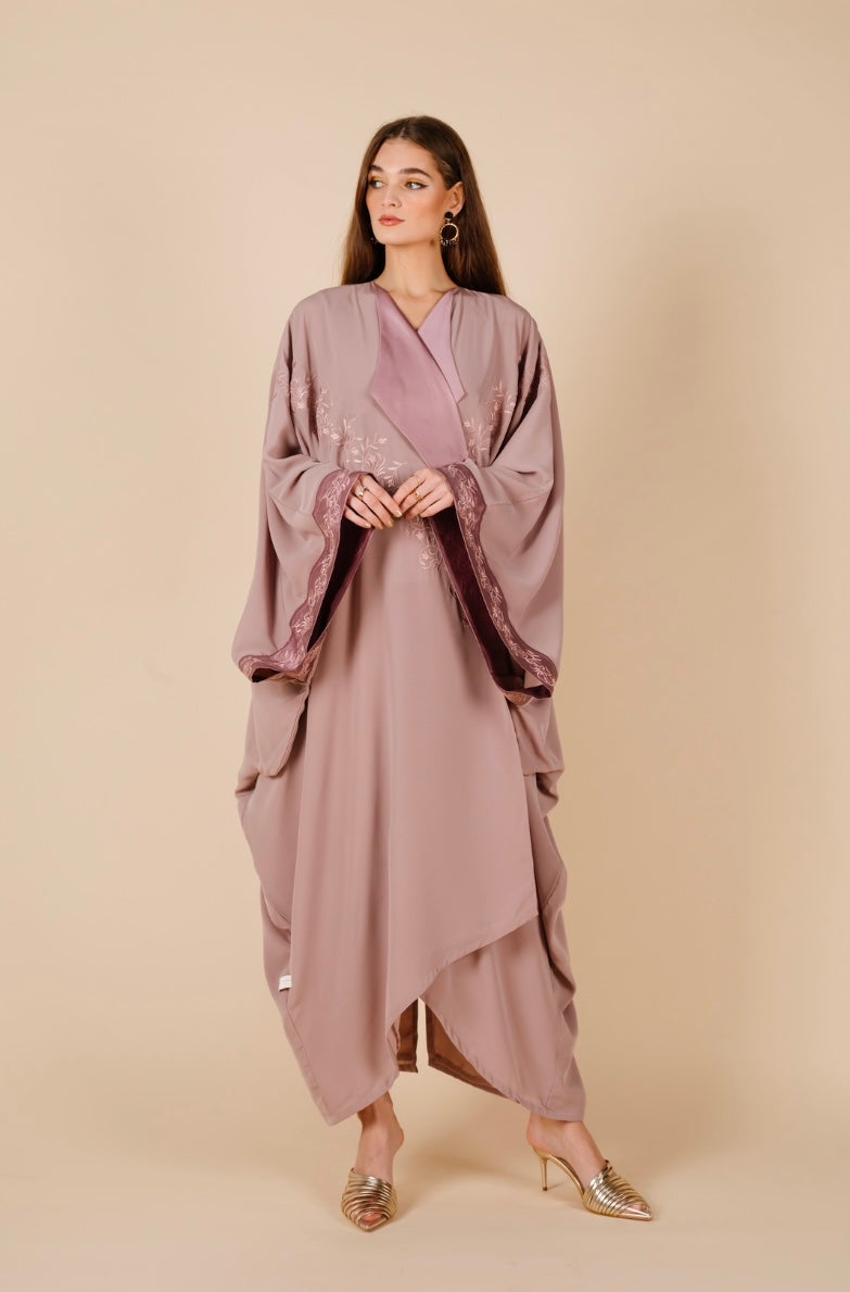 Modern kimono-inspired in blush pink
