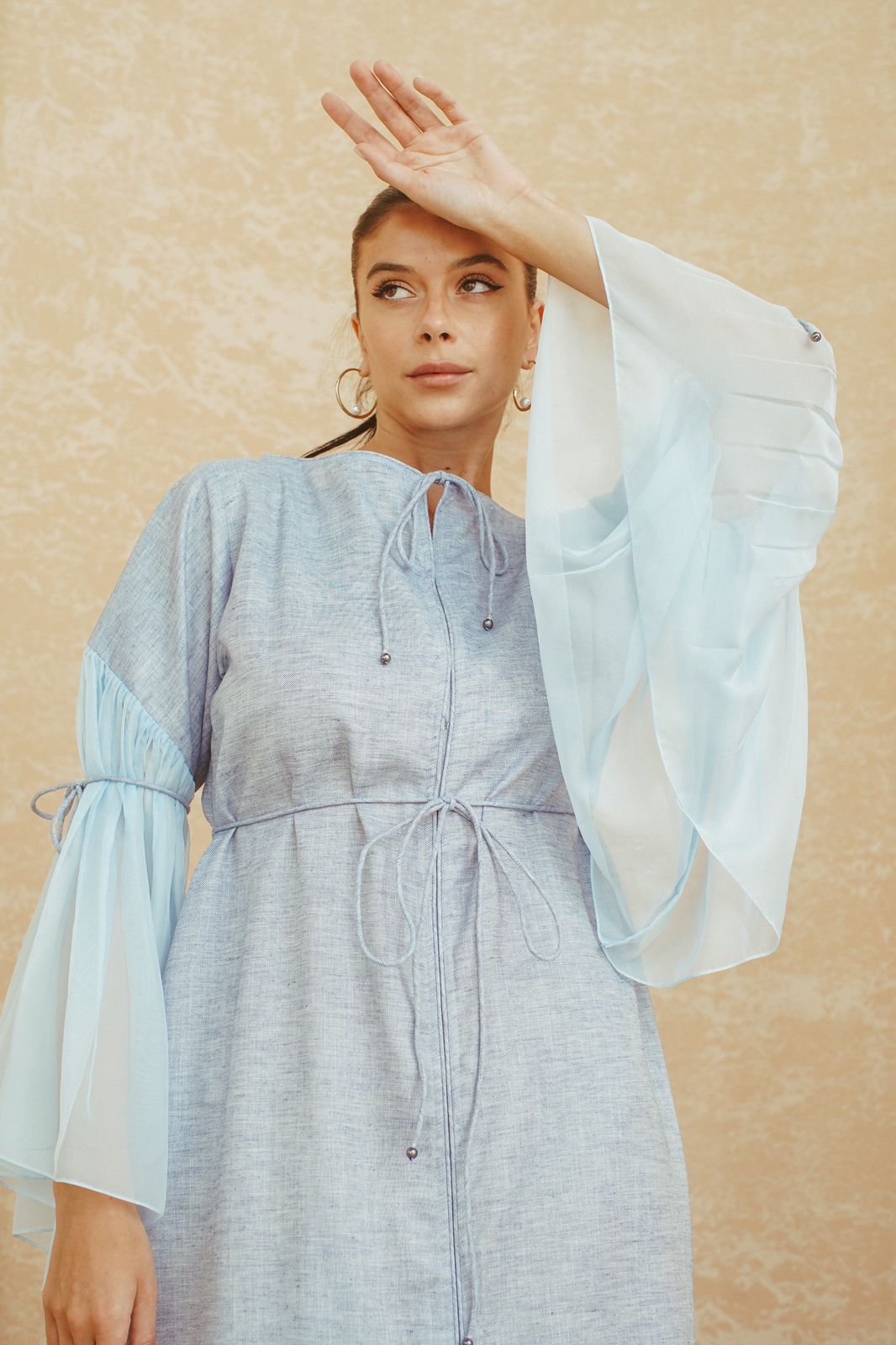 Celeste Breeze Ruffle Hem Dress