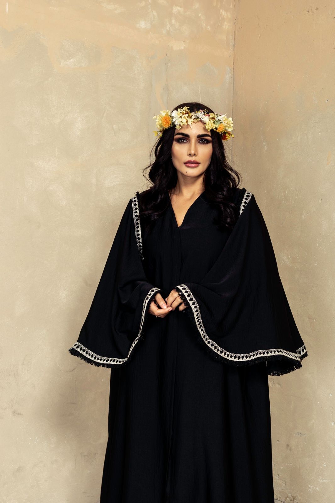 Bohemian Grace Black Abaya