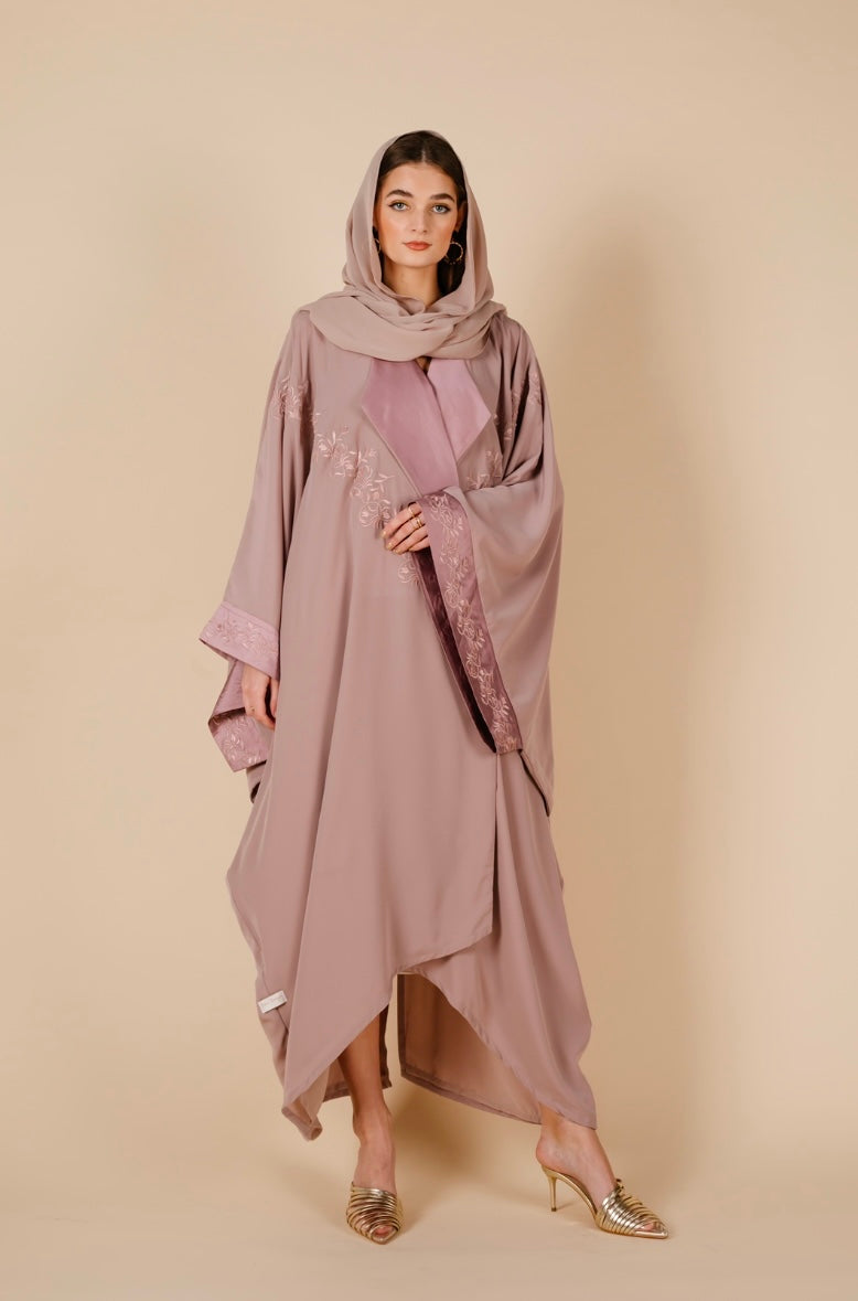 Modern kimono-inspired in blush pink